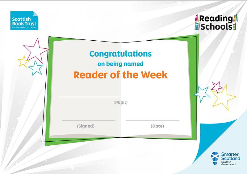 Reader of the week certificate image
